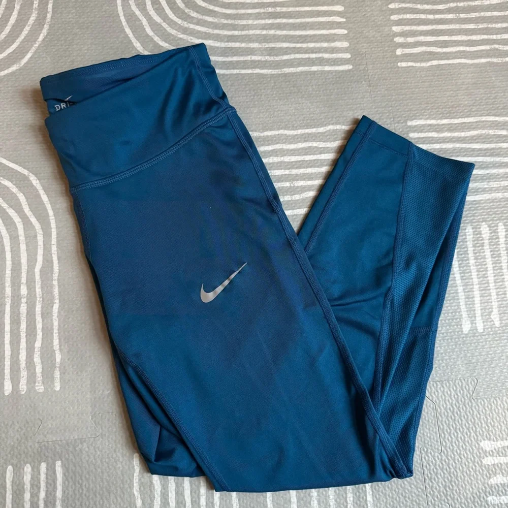Nike Blue Leggings Size Small - Picture 1 of 4